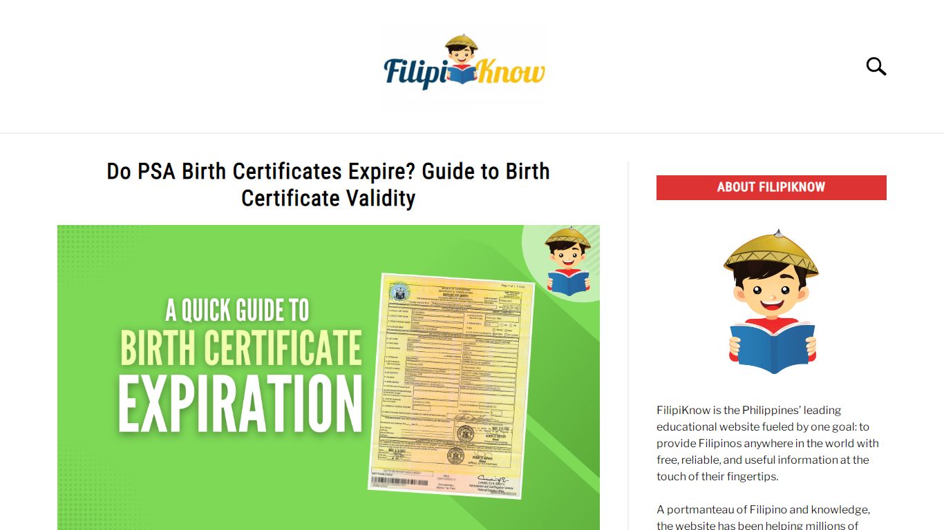 Do PSA Birth Certificates Expire? Guide to Birth Certificate Validity ...